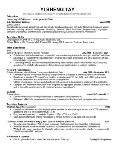 image of resume